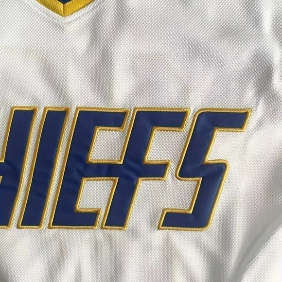 Men's Classic White #17 “Slap Shot” Inspired Hockey Jersey - Size XL - NWT - Picture 5 of 8